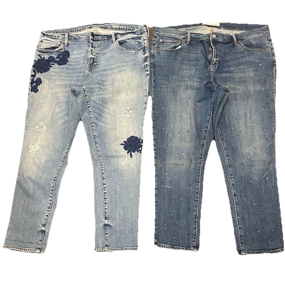 Gap 1969 Embroidered & Studded Jeans Size 34R Lot